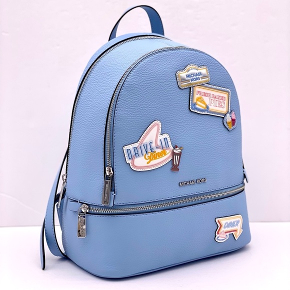 Michael Kors Blue Backpack with Patches main image 12